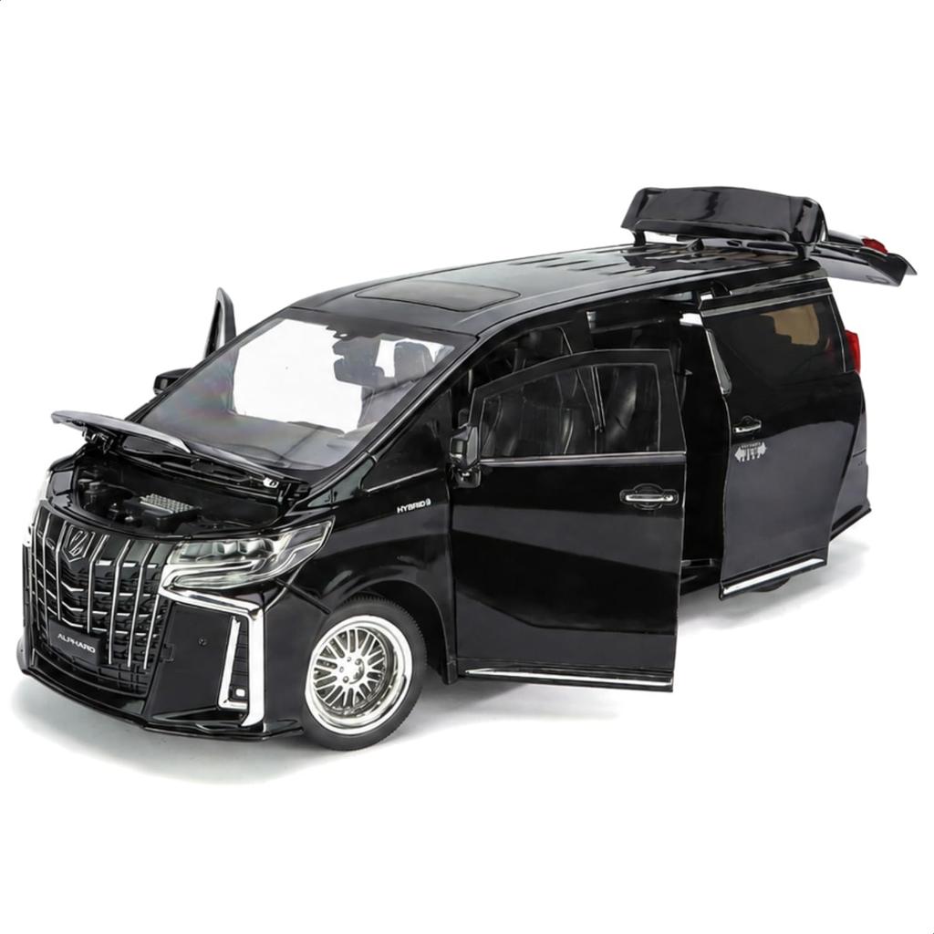 Heimanba Toyota Alphard 2023 Diecast Miniaturauto H1162 1/18 / (Schwarz BK)