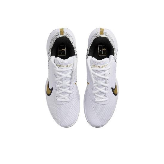 Nike Court Air Zoom Vapor Pro 2 Magnolia Unisex-Sneaker Weiß Schwarz Metallic-Gold FZ8227-100