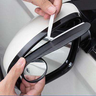 SEAMETAL 2KS Auto zpětné zrcátko Dešťová clona na obočí Carbon Fiber Zadní strana auta Sněhová Sluneční clona Dešťová clona Autopříslušenství