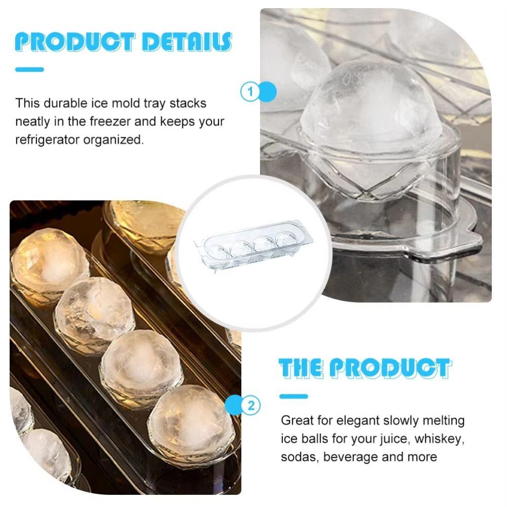 Low Temperature Resistant Ice Cube Tray Freezer Safe Ice Ball Mold Ball Shaped Ice Mold Home Use