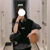 Korean Style V-Neck Vest & Long-Sleeve Blouse Set for Women - Casual Spring/Autumn Wear