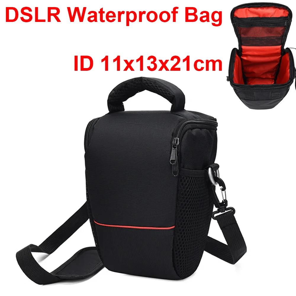 Waterproof Nylon Dslr Camera Bag Shoulder Crossbody Case For Canon Nikon Sony, Protective Slr Camera Carrier With Strap