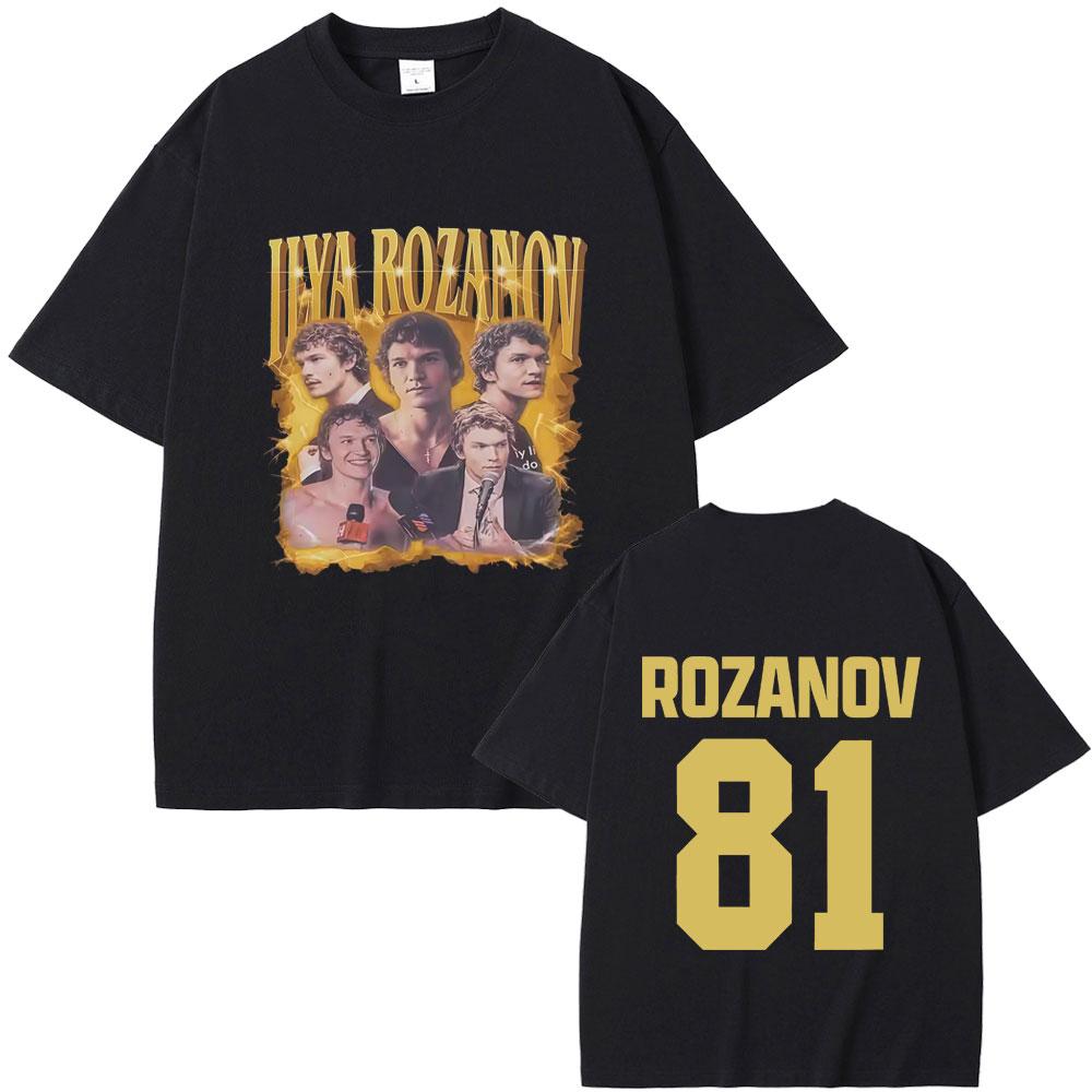 Heated Rivalry Ilya Rozanov Hollanov 81 Merch T Shirts Unisex Women Fashion Vintage Oversized Crewneck Tshirt Male Casual Tshirt