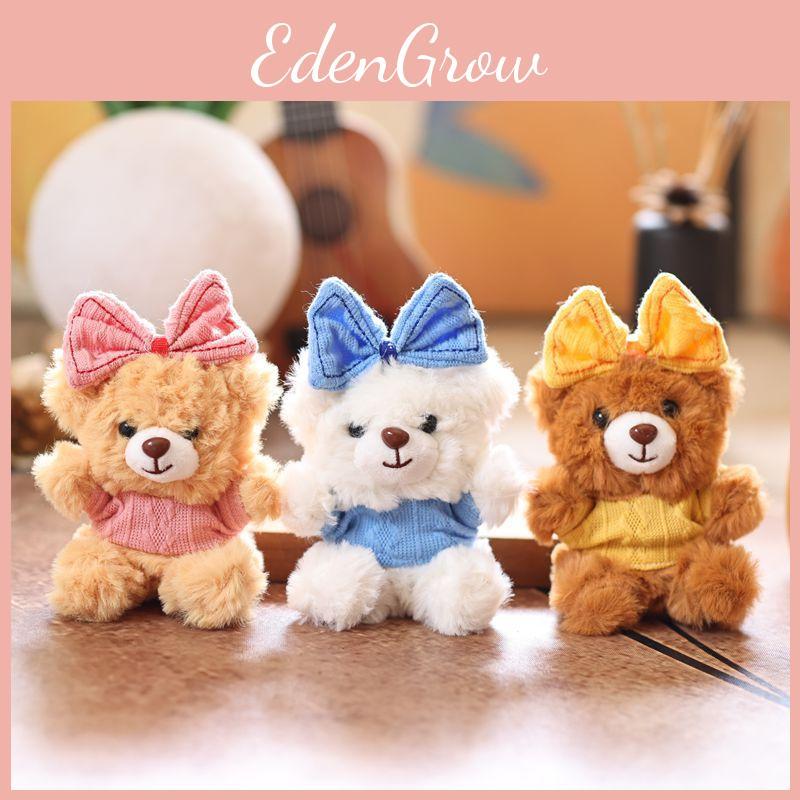 Plush Bowknot Bear Keychain Bag Pendant Animal Doll Toys Keyring Gifts Kids