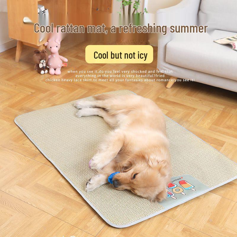 Extra Large Breathable Rattan Pet Bed for Cats and Dogs