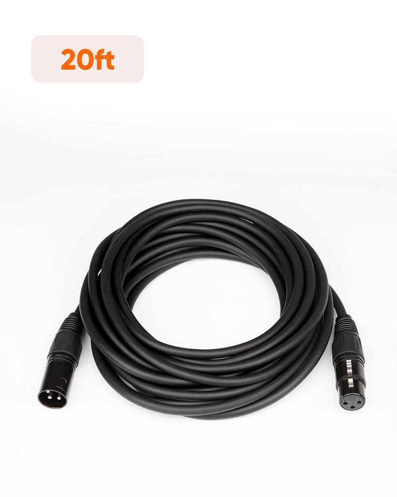 XLR Cable, CableCreation XLR Male To XLR Female (XLR Cable) Balanced Cable 3-Pin Microphone Cable XLR Converter Canon Cable Black6M