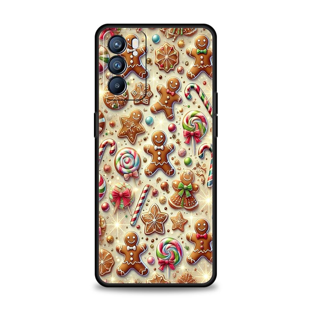 New Year Christmas Phone Case For Oppo Reno 13 12 11 10 7 F Find X5 X6 A98 A80 A79 A78 A57 A54 A31 A17 Pro 5G Soft TPU Cover Bag