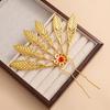 1PC Elegant Performance Flower Soft Gloss Alloy Hairpin Ethnic Style Hairpin