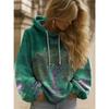 JKASHDK Damenmode Lässig Blumenmuster Druck Langarm Kapuzenpullover & Sweatshirts