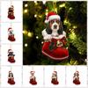 2D Christmas Tree Ornaments Cartoon Cartoon Dog Car Pendant Puppy Acrylic Pendant  Window