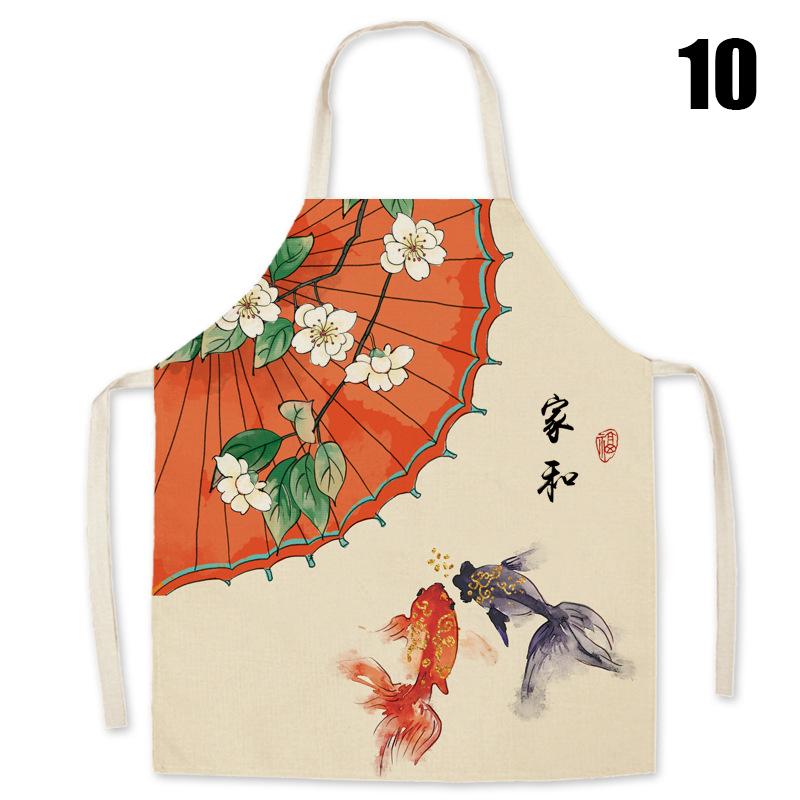 Chinese Style Retro Apron Chinese Traditional Thin Cooking Waist Apron Kitchen Restaurant Cooking Pinafore Work Clothes