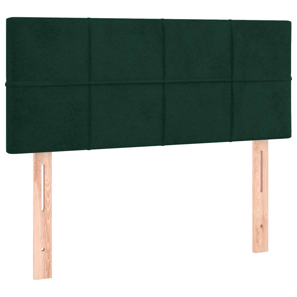 Box Spring Bed with Mattress Dark Green 120 x 200 cm Velvet
