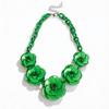 Collana Boema con Fiore in Acrilico - Catena Colorata per Maglione a Forma di Rosa