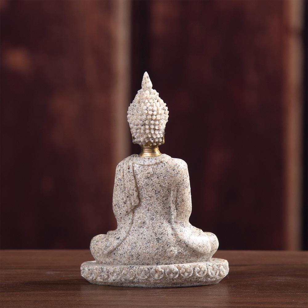 Thailand Buddha Statue Sculpture Table Art Home Room Decoration Suitable for Office Wine Cooler Decor