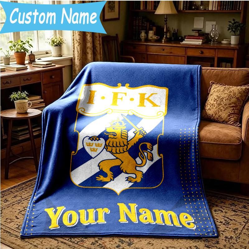 Custom Name Ifk Lion Crest Blanket Flannel Blanket for Camping, Hiking, Garden Parties, Picnic Essentials,gift for family and friend