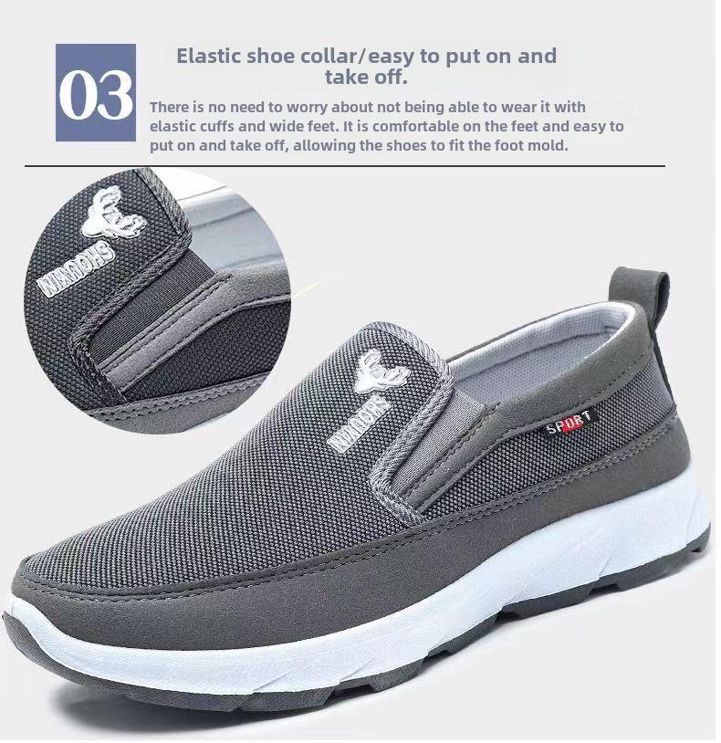 

Non Slip Wear Resistant Soft Soled Breathable Comfortable Casual Walking Shoes for Men Spring Autumn 40 серый