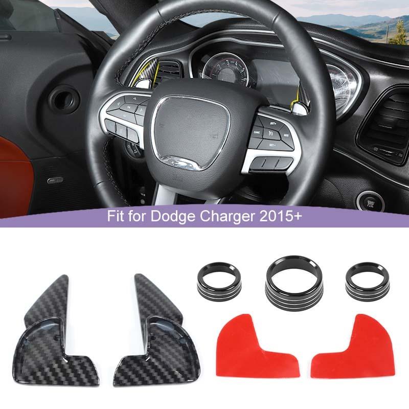 Paddle Shifter Air Conditioning Audio Switch Decoration Protective Cover For Dodge Charger For Challenger 2015 Up  Interior Accessories