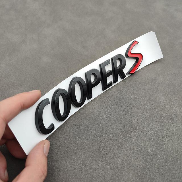 3d ABS Logo Cooper S Emblem Letters Nameplate Car Trunk Badge Sticker For Cooper S R53 R52 R56 F57 F55 F56 Jcw Accessories