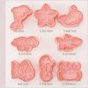 8-Piece Set Marine Animal Cartoon Biscuit Mold Household 3D Fondant Three-dimensional Biscuit Baking Tool