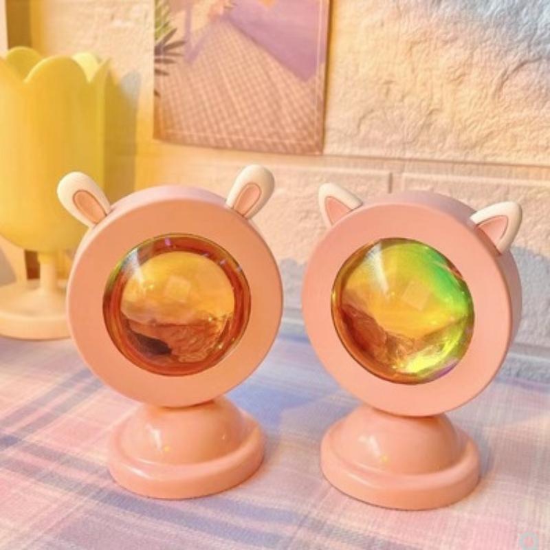 Mini Usb Sunset Lamp Led Projector Night Light 6 Colors Switch Rainbow Atmosphere Home Bedroom Background Wall Decoration Gift