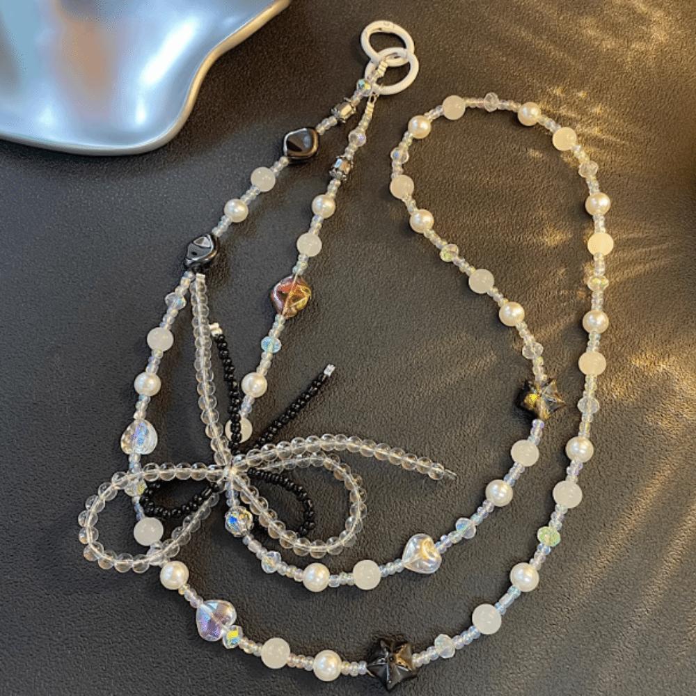 Bag Chain Beads Phone Lanyard Pearl Mobile Phone Crossbody Strap  Mobile Phone Pendant