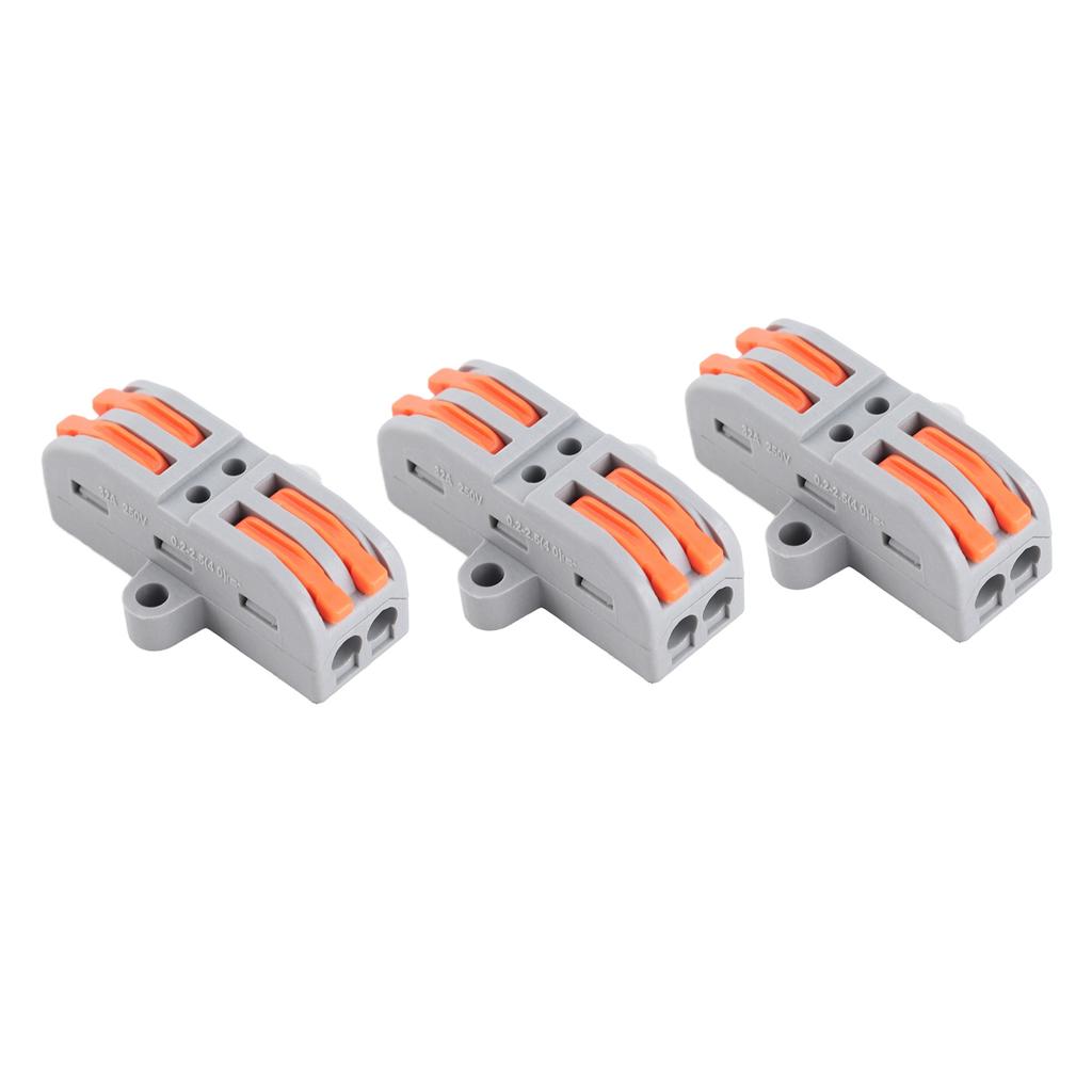20Pcs Lever Nut Wire Connectors Quick Compact Splice Conductors Push in Terminal Block 223?2P