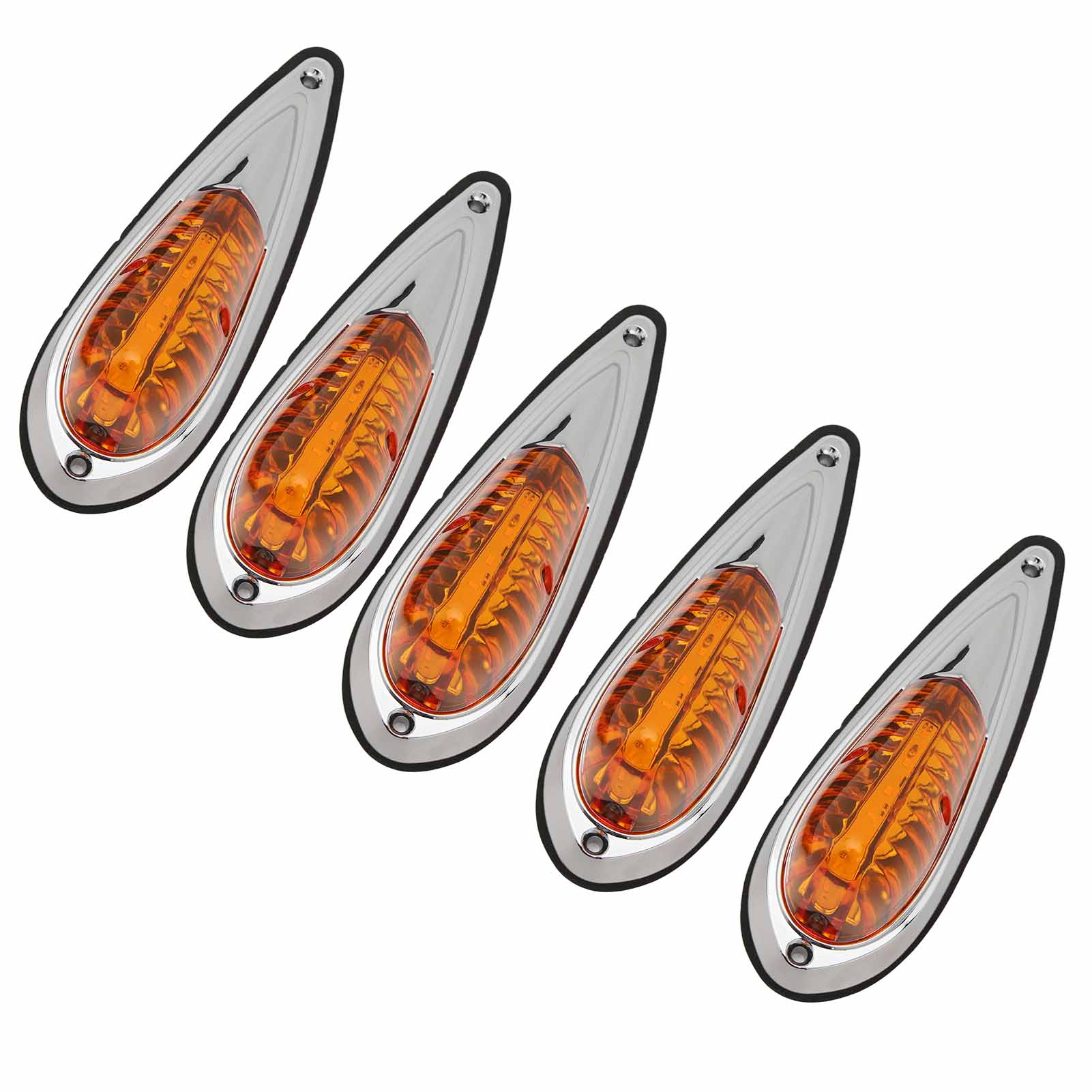 

12В 24В 5 шт. Янтарные габаритные огни на крышу кабины Водонепроницаемые Сверхяркие Верхние ходовые огни для автодома Грузовика Пикапов 12В