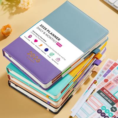 A5 English Planner Notebook 2026 Calendar Yearly Monthly Weekly Pages for Office Efficiency School and Daily Planning