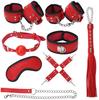 8pcs/set BDSM Bondage Restraint Black and Pink Leather Furry Bondagesexy Furniture Kit Made In China SM Play Toy