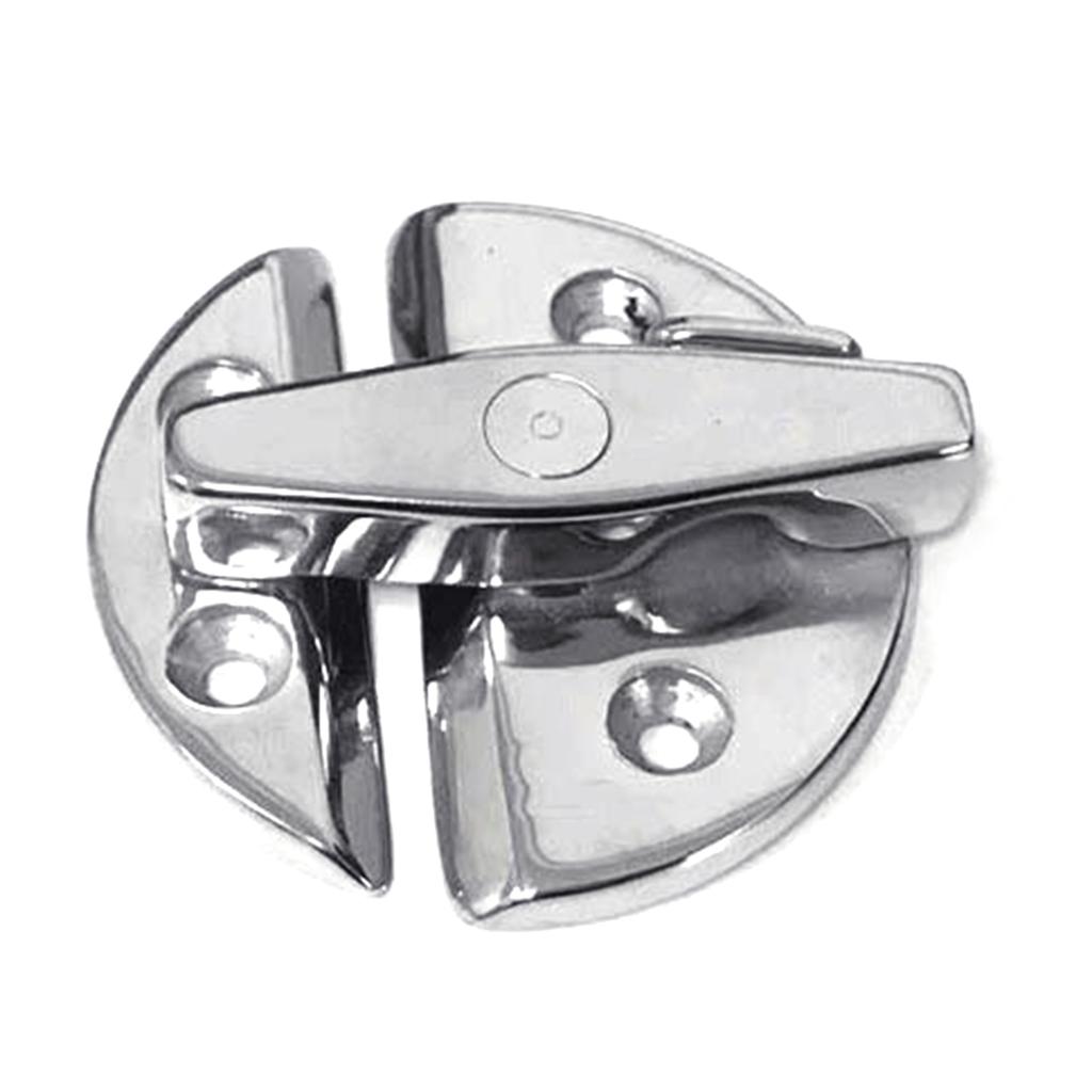 Marine Grade Stainless Steel Door Latches 180 Degree Rotating Knob with Push Button Closure for Boats & Storage Solution