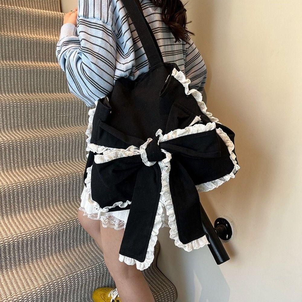 Versatile Bows Armpit Bag Stylish Women's Handbags Trendy Bow Tote Bag  Underarm Bag