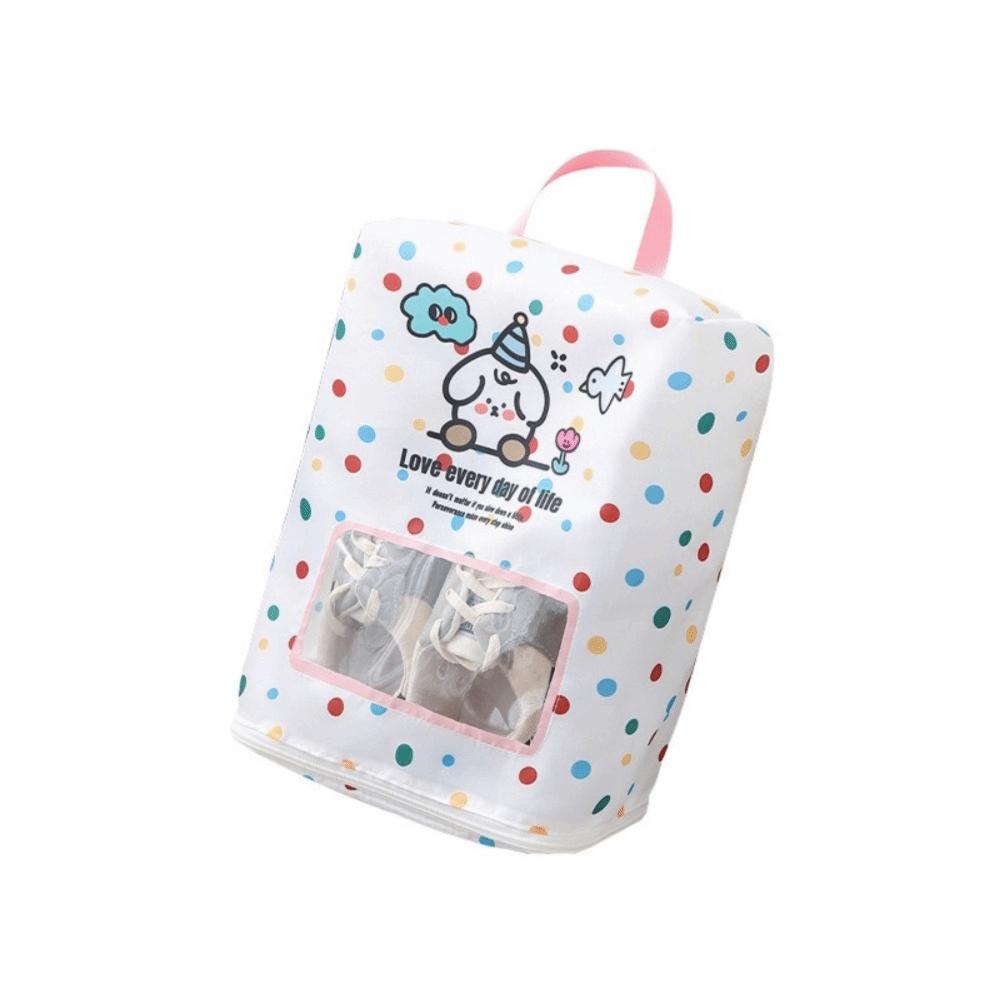 Large Capacity Visible Shoe Storage Bag Waterproof with Sturdy Zipper Shoes Pouch Dust-proof Sport Shoes Organizer
