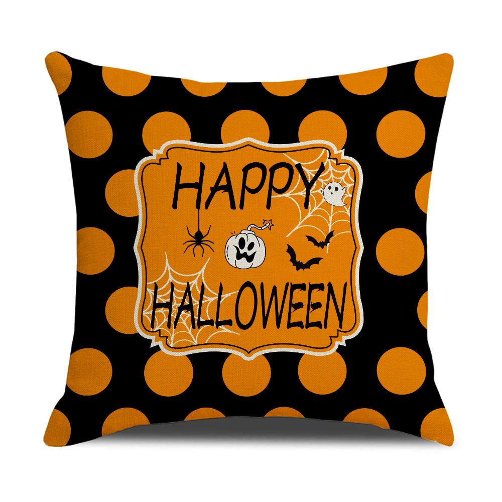 Nowa Poszewka na Poduszkę Halloweenowy Nadruk Lniany Nordycka Prosta Ozdoba Kanapy Poszewka na Poduszkę Premium Trwała Jakość Użyteczna