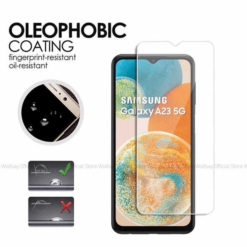 2/4PCS Screen Protector For Samsung Galaxy A23 5G Tempered Glass Samsung Galaxy A13 A23 A33 A53 5G Full Glue Cover Phone Glass