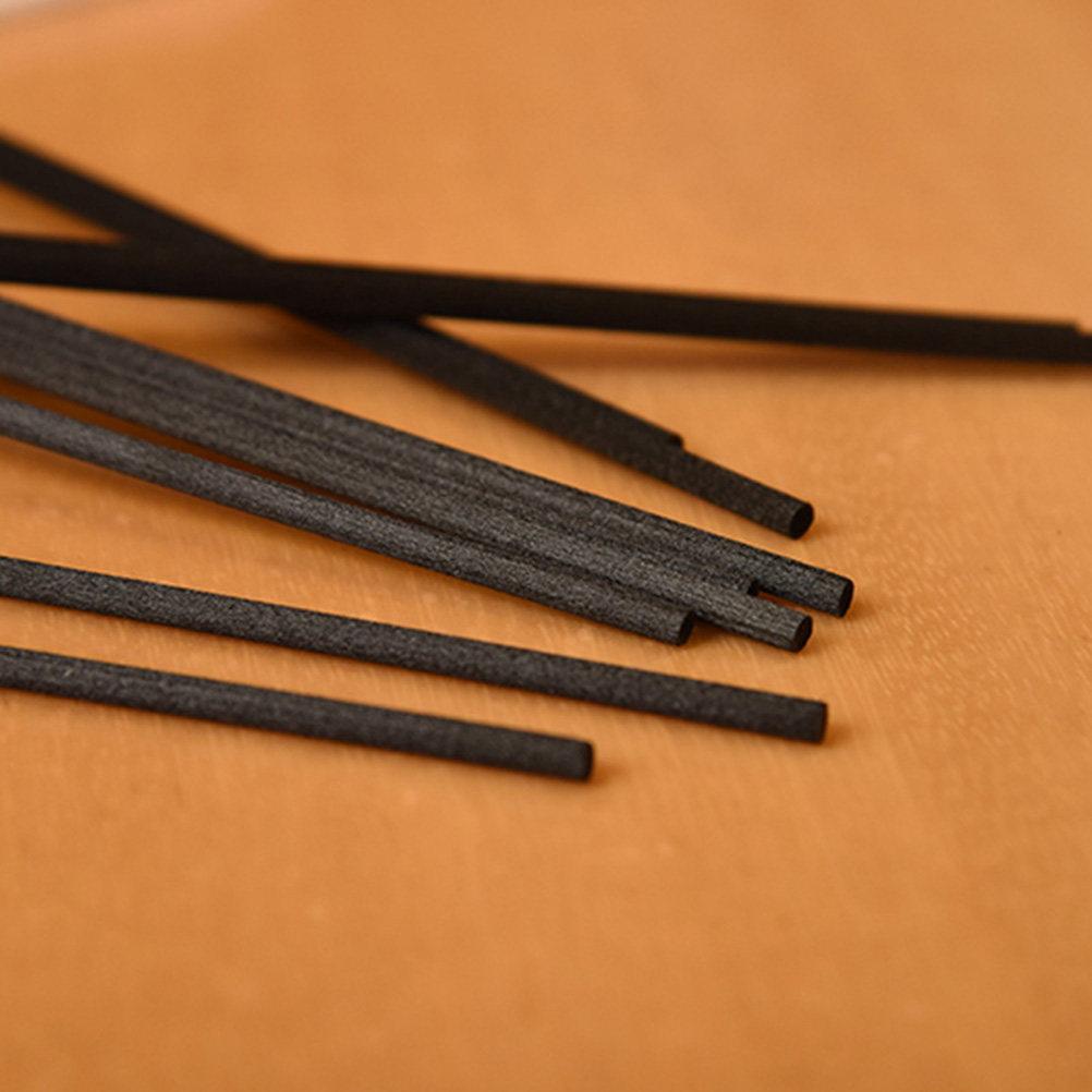 50Pcs Aroma Diffuser Reed Sticks Black 18Cm Long 3Mm Rods Replacement for Home Scent Air Purification