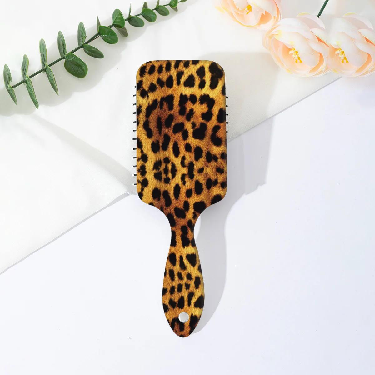 

1 шт. расческа с леопардовым принтом и воздушной подушкой, антистатическая щетка для волос, подходит для всех типов волос
