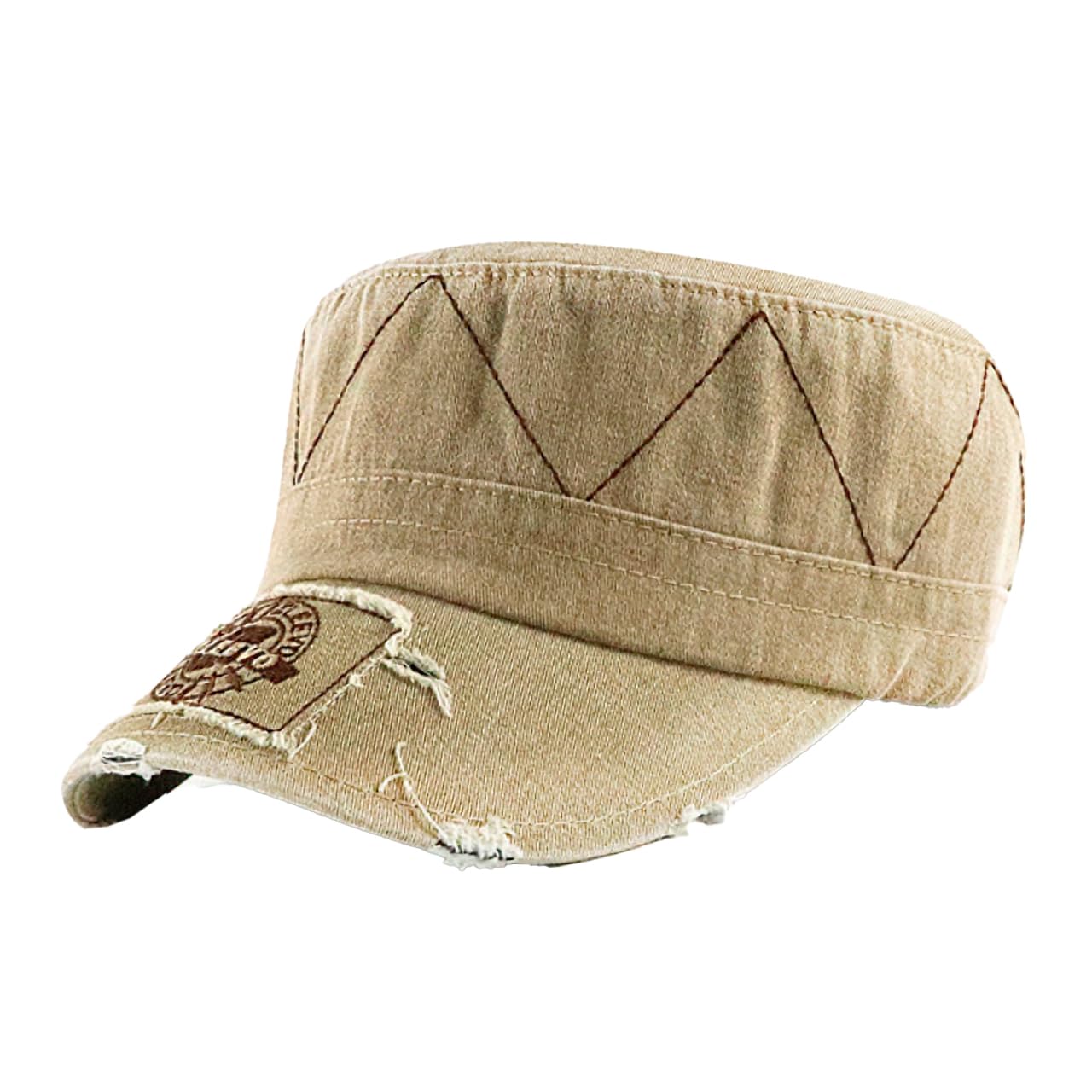 

Military marine distressed CZ588 [White Fang] hat, cap, finish, stylish, airsoft, men s, women s, (beige) бежевый