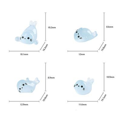 3D Resin DIY Jewelry Accessories, Realistic Glow-in-the-dark Little Seal