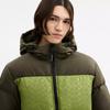 Coach Colorblock Down Jacket Green Multi