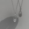 French Micro-inlaid Zircon Water Drop Temperament Super Immortal Necklace Student Clavicle Chain Girl Ins Cold Breeze