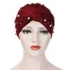Fashion Gentlewomen Headscarf Hat Muslim Changeable Headdress Exquisite Elegant Beaded Hat