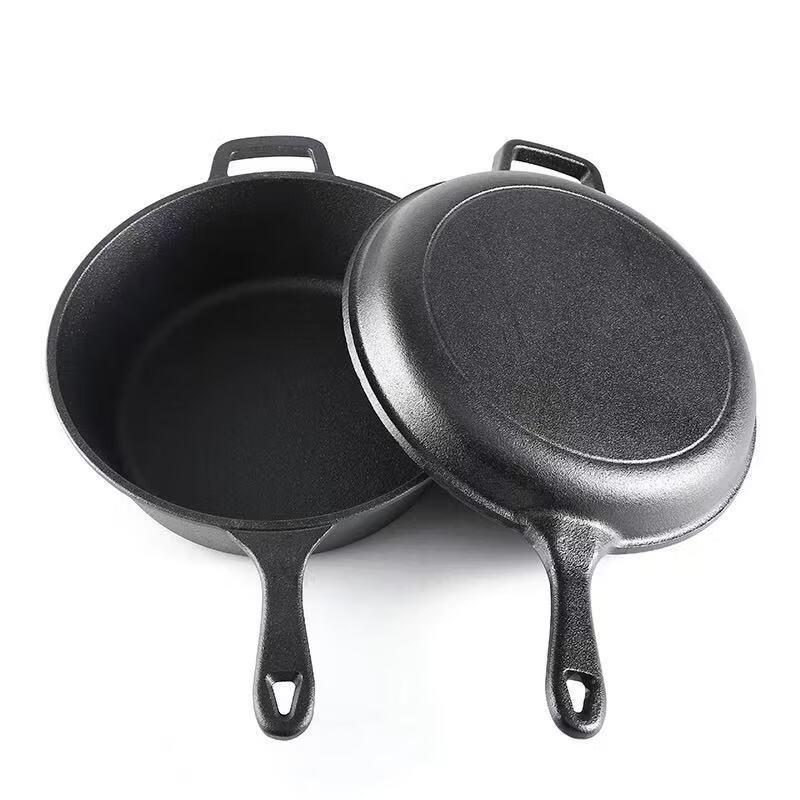 ZISIZ 26cm (10-inch) Multi-functional Cast Iron Pan