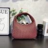 Genuine Leather Vintage Woven Tote Bag Women Structured Square Shape Medium Size Soft Texture Multiple Colors