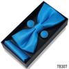 Classic Bowtie Bow Ties for Mens Butterfly Bowknot Pocket Square Cufflinks Suit Set Bussiness Accessories