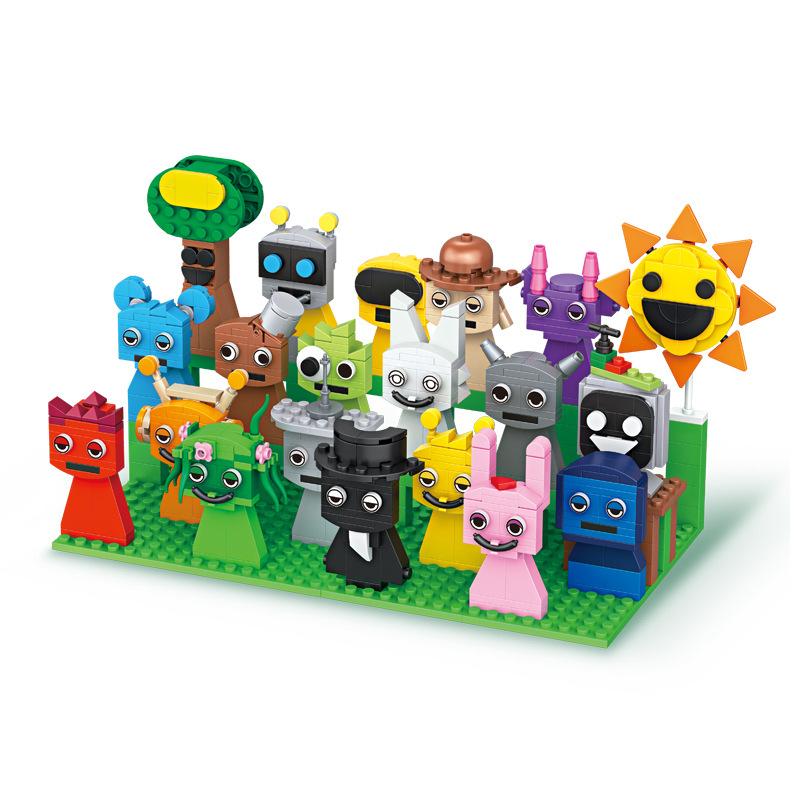6-in-1 Rhythm Box 20 Figures Dark Simon Music Game Toy Building Blocks Set 7718+7719