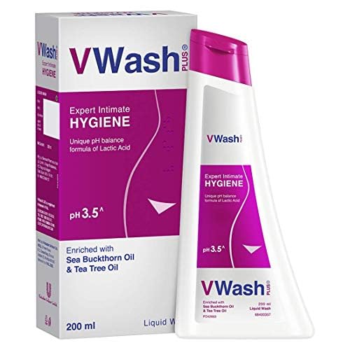 VWash Plus Expert Intimate Hygiene Liquid Wash for Women with Tea Tree Oil 200 ml, Paraben Free, PH Balanced
