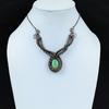 Collier Variscite Collier Enveloppé de Fil de Cuivre Bijoux en Pierres Précieuses Authentiques Collier Unique Fait Main Bijoux Variscite Cuivre Cadeaux d'Anniversaire
