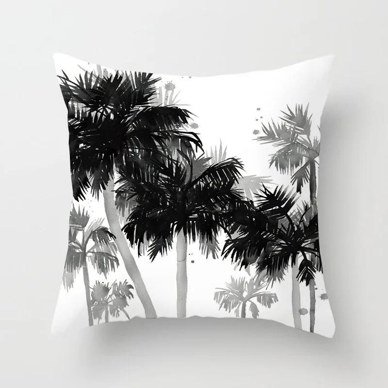 Simple Black and White Pattern Pillowcase Office Living Room Car Ornaments Home Pillowcase