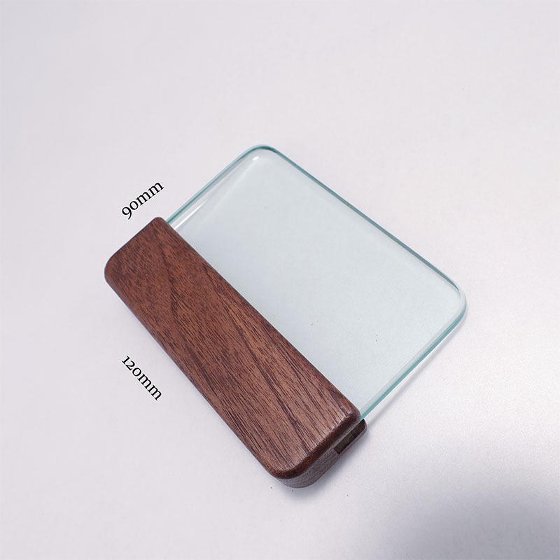 Sheng Yi Chuang Walnut Wood Glass Scraper: 8MM Tempered Glass, Handmade DIY Leather Glue Tool