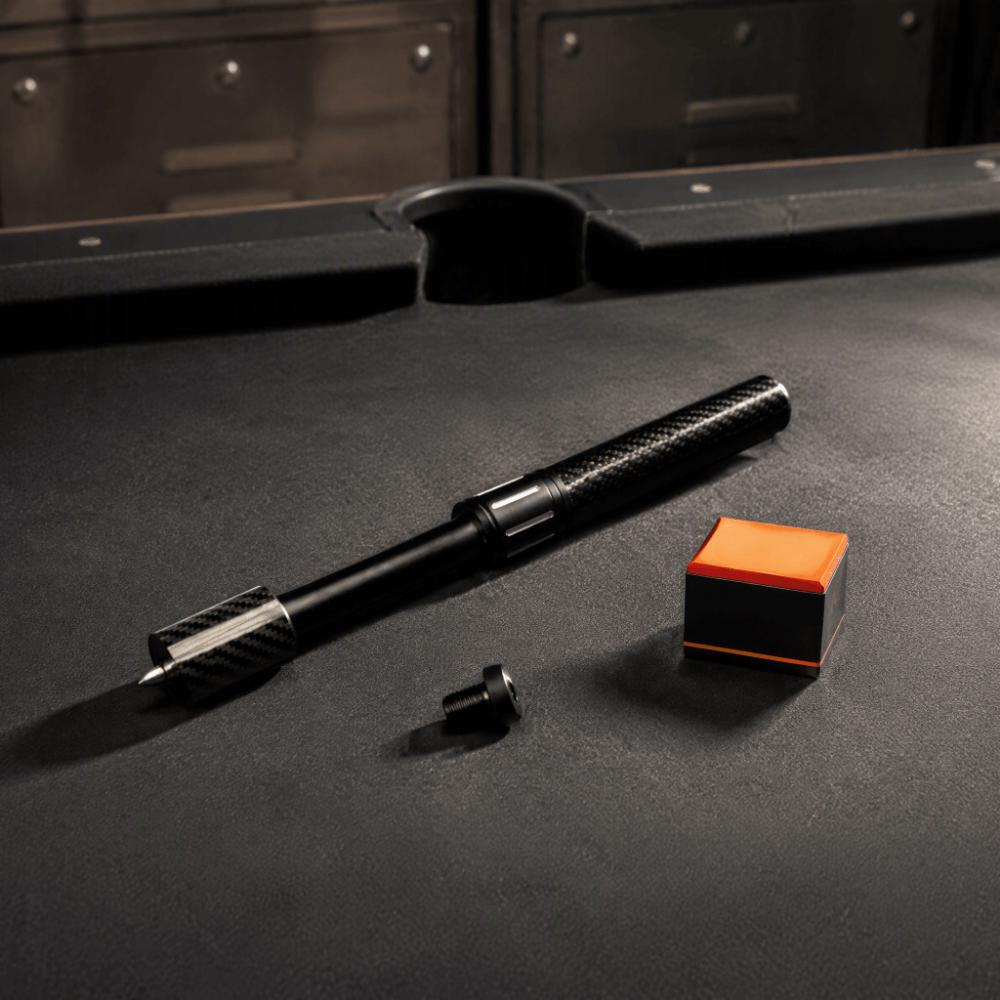 2pcs Carbon Fiber Material Pool Cue Extension Telescopic Cue Extension  Billiards Playing